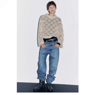 ZARA 여자신상 라운드넥 니트 캐주얼 스웨터 6Y1211