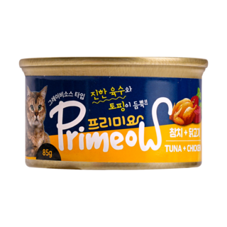 프리미요 그레이비 고양이 간식 캔 6종 맛 선택하기, 1개, 85g, 참치 치킨