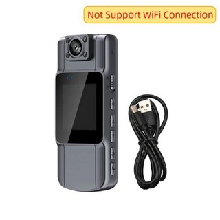 VANDLIONA39 자전거 블랙박스 4K UHD 미니 바디 카메라 150 ° 광각 180 렌즈 회전 가능 7 시간 배터리 수명 WiFi 비디오 일상 녹화 회의용, 1) NO WIFI, 없음