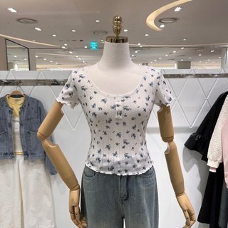 [밸리걸] 플라워 슬림 티셔츠 908100 128019