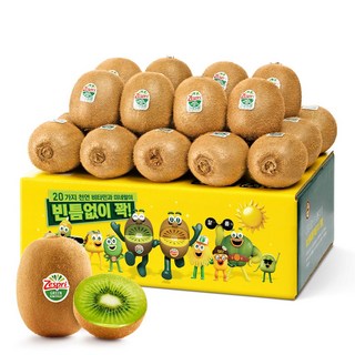 제스프리 그린키위 2kg내외 점보/대과/중과 옵션확인필수, 1박스, 개별 108g내외 20개입