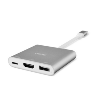 엑토 3in1 PD 충전 USB 3.0 C타입 HDMI 컨버터 TC-25, 3in1 그레이, 1개
