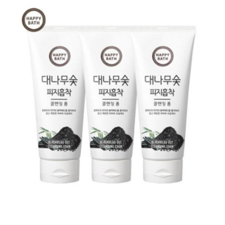해피바스 대나무숯 흡착 클렌징 폼, 200g, 3개