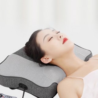 라이프엠디 4세대 업그레이드 경추 견인 베개 높이 조절 온열 마사지 기능성 배게 고밀도 메모리폼 수면 베게 거북목 일자목 스트레칭 목디스크 케어 마사지기, 1개, 그레이, LMD005G