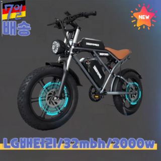 DEEPOWER 전기자전거 오프로드 자토바이 팻바이크 PAS 출퇴근 48V 1000w 2000W s7pro, LG배터리60ah×170km-200km, 알루미늄