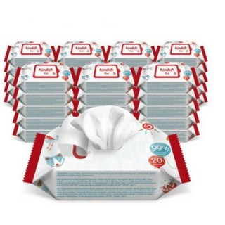 킨도 프리미엄 RED 유아물티슈 휴대리필형, 33개, 20개입