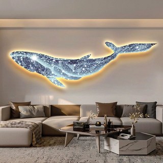 꿈고래 침실 LED 조명 방 수면등 무드등, 창작 예술 UV 조각, 폭 240cm, 섹션 A
