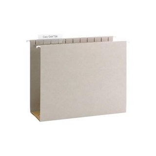 Smead TUFF 여분 용량 상자 하단 걸이 폴더 2인치 확장 1/3컷 이지 슬라이드 탭 글자 크기 스틸 그레이 상자당 18개 64240개, 4