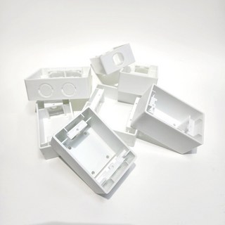 PVC 노출 스위치 / 콘센트 박스, 1개, PVC 노출 콘센트박스 1개용, 54×75×120