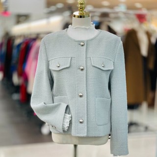 클리지 노카라 트위드 자켓 CP2WJK01-41F