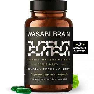 WASABI BRAIN 와사비 추출물 징세린 빈포세틴 아포애쿼린 누리바 프레베겐 은행 포스파티딜콜린 120캡슐, 1개, 120정