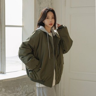 시크폭스 [made]어웨이 오버핏 후드 항공 패딩점퍼