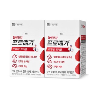 종근당건강 오메가3 프로메가 트리플, 60정, 2개