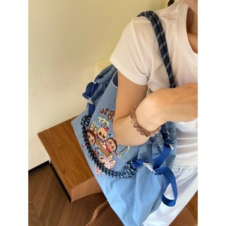 여성 다용도 에코백 연예인에코백 대용량 자수 숄더백 초경량 쇼퍼백