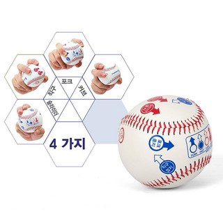 i워너 투수 변화구 그립표시 연식 야구공 연습 야구볼, 1개, 단일 모델명/품번