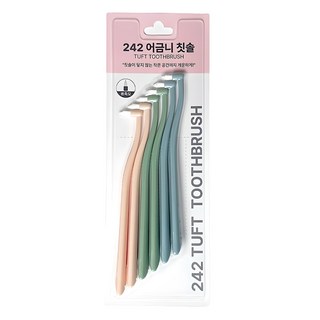 242 어금니 칫솔 뾰족모 3종, 6개입, 1개