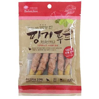 핑거푸드 강아지 간식 핫도그 120g, 오리고기, 8개