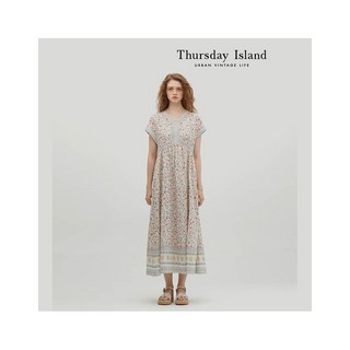 써스데이아일랜드 Thursday Island 드롭 숄더 보더 맥시 원피스T234MOP255W 739174