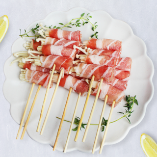 고우하 팽이삼겹말이꼬치 5꼬치 캠핑음식, 1개, 200g