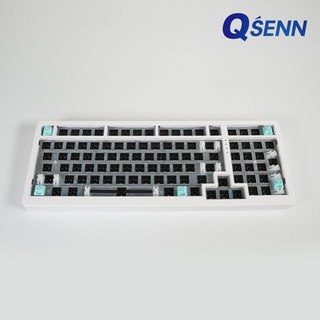 QSENN Q87 가스켓 유무선 블루투스 기계식 키보드 베어본 화이트