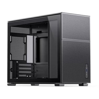 JONSBO Pinecone D31 케이스 MATX ITX 1280x800 해상도 비디오 게임 서브 스크린 ATX 파워 360 콜드 배기 섀시 지원, 3) MESH Black