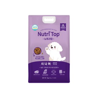 뉴트리탑 7살 이상 시니어 강아지 소프트사료, 닭, 3kg, 1개