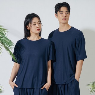 여름 모달 잠옷 남자 여자 홈웨어 커플 파자마 세트