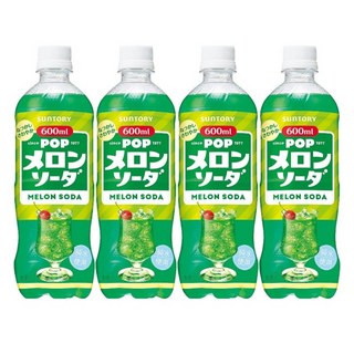 일본 산토리POP 멜론 소다 600ml, 4개