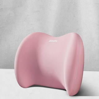 바른하나 차량용 메모리폼 허리쿠션, 핑크, 1개