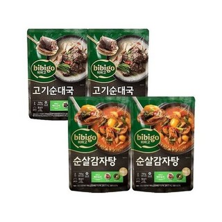 (냉동)비비고 고기순대국 700g x2개+순살감자탕 700g x2개, 1세트