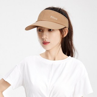 ZAUO 자외선 차단 중공 탑 러닝 캡 여성 야외 스포츠 UV 테니스 캡 통기성 봄과 여름 오리 혀 캡