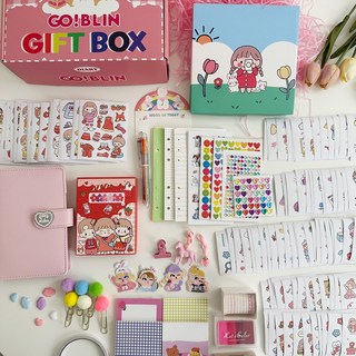 어린이 다이어리꾸미기세트 초등학생 다이어리 선물세트, 핑크