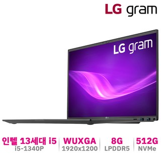 엘지그램 14인치 13세대 i5 8GB 512GB 한글윈도우11프로 14Z90R, 14Z90R-Q.APB3U1, WIN11 Pro, 블랙