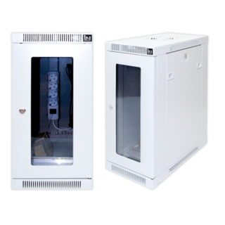 미니 세로형 벽부형랙 허브랙 4U H600 D450 W280 공유기 음향기기 보관함, 1개
