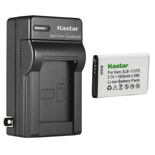 Kastar 배터리 AC W모든 차저 for SLB1137D 삼성 SAMSUNG [세금포함] [정품] NV40 NV100HD NV103 NV106 HD SLB-1137D 25551, 1 Charger + 1 Battery