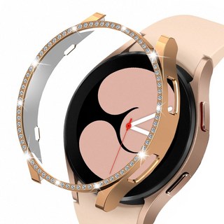 어프리비 갤럭시 워치4 클래식 샤인 큐빅 범퍼 풀커버 케이스 40mm 44mm 42mm 46mm, 로즈골드