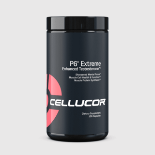 Cellucor P6® 익스트림 테스토스테론 부스터 단백질 합성 샤프닝 포커스 150캡슐 인삼 elevATP 남성용 DIM SenActiv 호로파, 1개, 150정