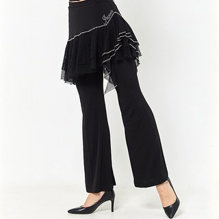 댄스도매몰 라인 라틴 스포츠댄스복 DANCE SPORTS 댄스바지 랩바지 LDP20100 후라이스 SET 바지 L(66) 검정 상품 이미지