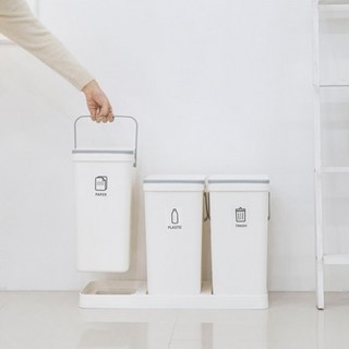 모노플랫 3단 가정용 분리수거함