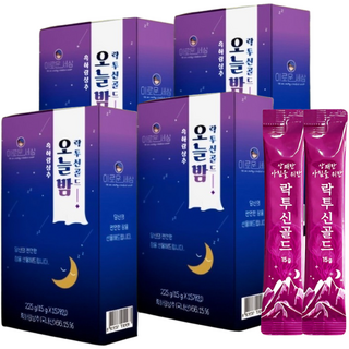 편안한 오늘밤 락투신골드 잠 잘오는 흑하랑상추 액상스틱, 15g, 60개