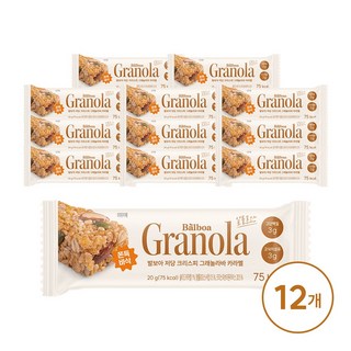 발보아 저당 그래놀라바 크리스피 카라멜, 12개, 20g