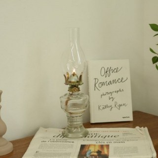 엔틱 감성 빈티지 오일램프 [어폼 파라핀오일램프 무드 유리 오일 호롱불 탁상 캠핑 램프 집에서 불멍], 램프, 1개