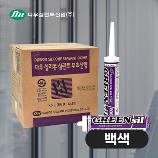 다우실란트 무초산 실리콘 다우실리콘 808 박스 샷시 창틀 몰딩 실내 마감용 (1BOX), 백색, 25개