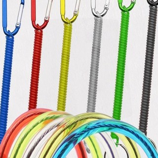 GOSEA 카라비너 스프링 안전고리 GSF-T04 분실방지 스프링 줄 끈, 1개, 레드(GSF-T04-RD)