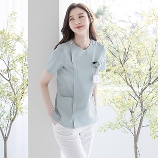 간호복 상의 앞지퍼형