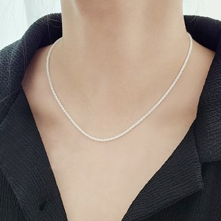 트윙클 레이어드 스노우 체인 실버 목걸이 [실버925]