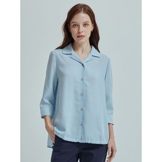 샤트렌 라이트블루 7부 카라 블라우스 HCCMBL206