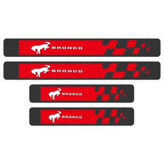 4pcs 자동차 도어 씰 프로텍터 탄소 섬유 스티커 Anti Scratch For Ford Bronco rc 1/10 ii 액세서리, 빨간