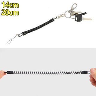 [FullyJully Shop] 붕어 고리형 늘어나는 스프링줄 열쇠고리 키링 핸드폰 소지품 꼬임 방지 1개, 14cm