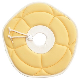 개놀자 반려동물 플라워 넥카라, 옐로우, 1개